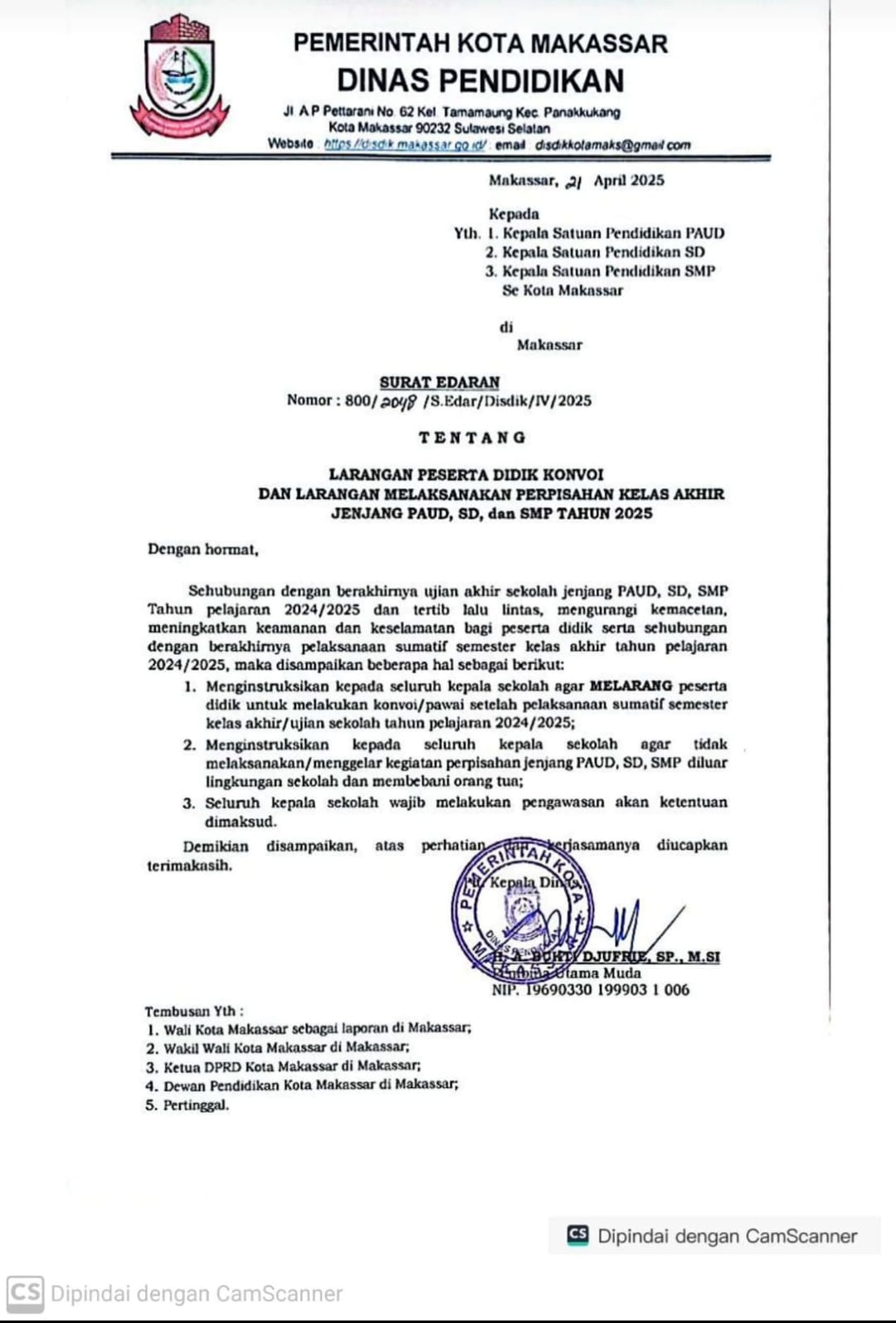 larangan wisuda