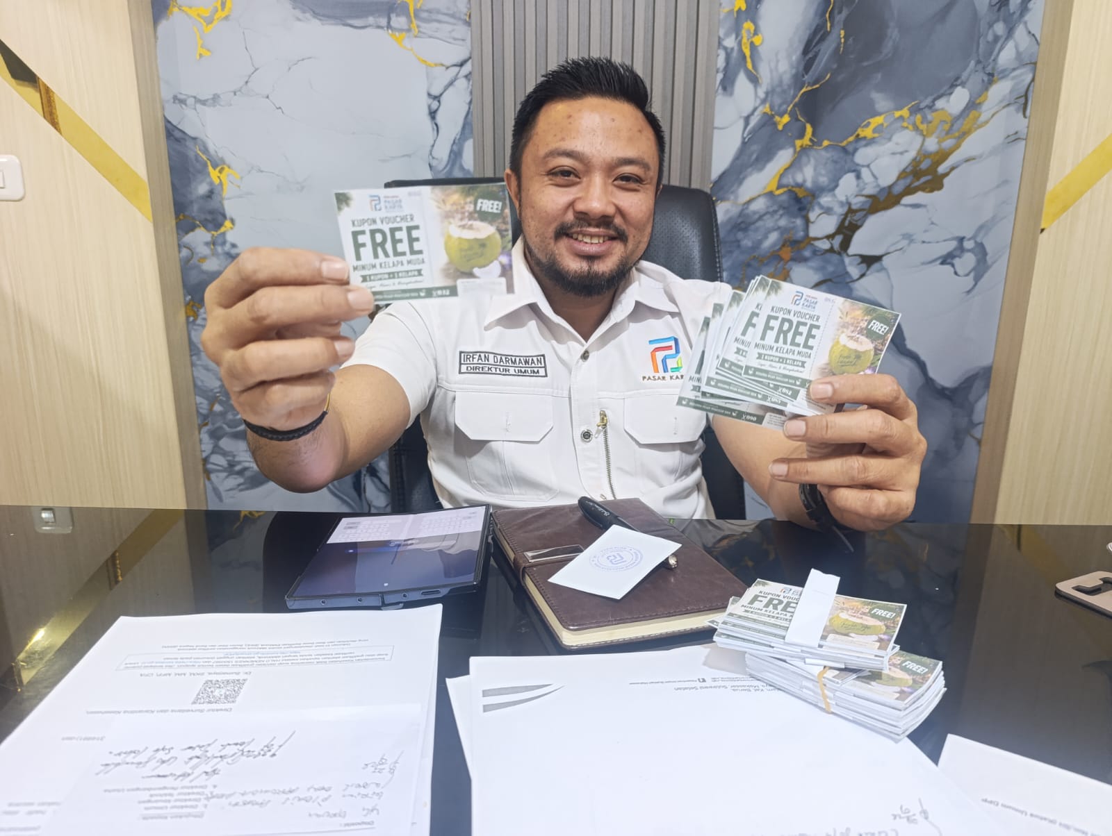 Direktur Umum Perumda Pasar Makassar, Irfan Darmawan, NM,